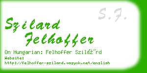 szilard felhoffer business card